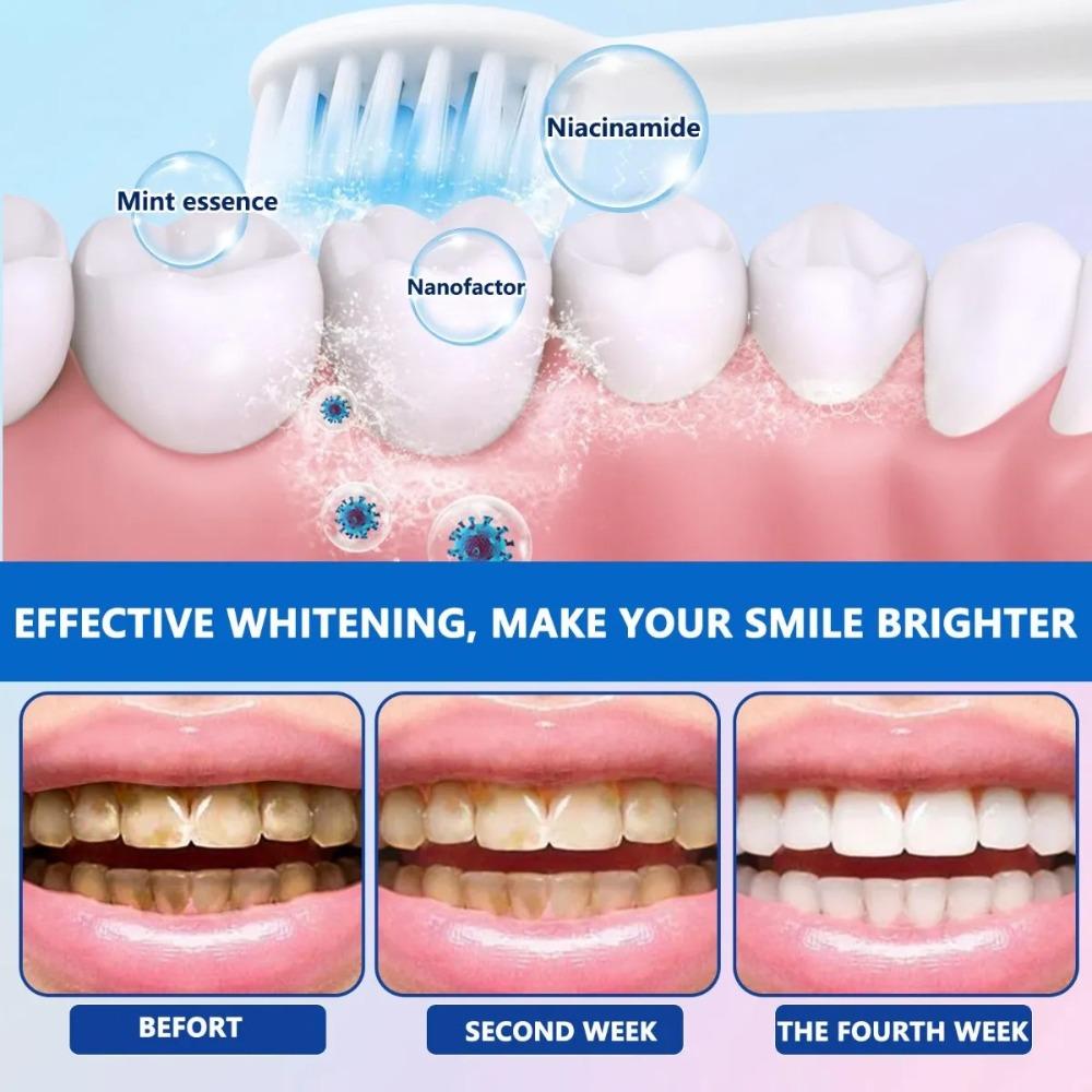 Whitening Mint Toothpaste, Deep Stain Removal Toothpaste, Fresh Cool Mint Flavor for Long Lasting Fresh Breath 85ml