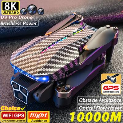 2024 Nový dron D9 na diaľkové ovládanie 4K HD ESC s trojitým fotoaparátom Bezuhlíkový motor vyhýbanie sa prekážkam Optický tok Kvadrokoptéra Darčeková hračka WIFI FPV