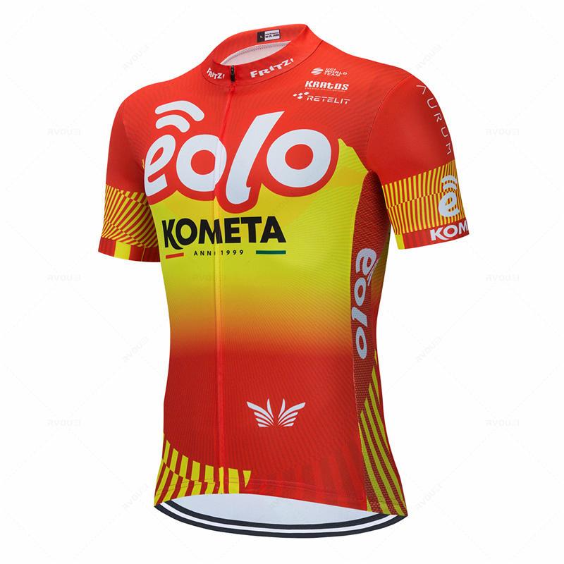 2026 Ensemble Cycliste Eolo Kometa Team Homme Maillot de Vélo Manches Courtes Kit Vêtements Vélo Vêtement Cyclisme VTT Uniforme Triathlon Maillot