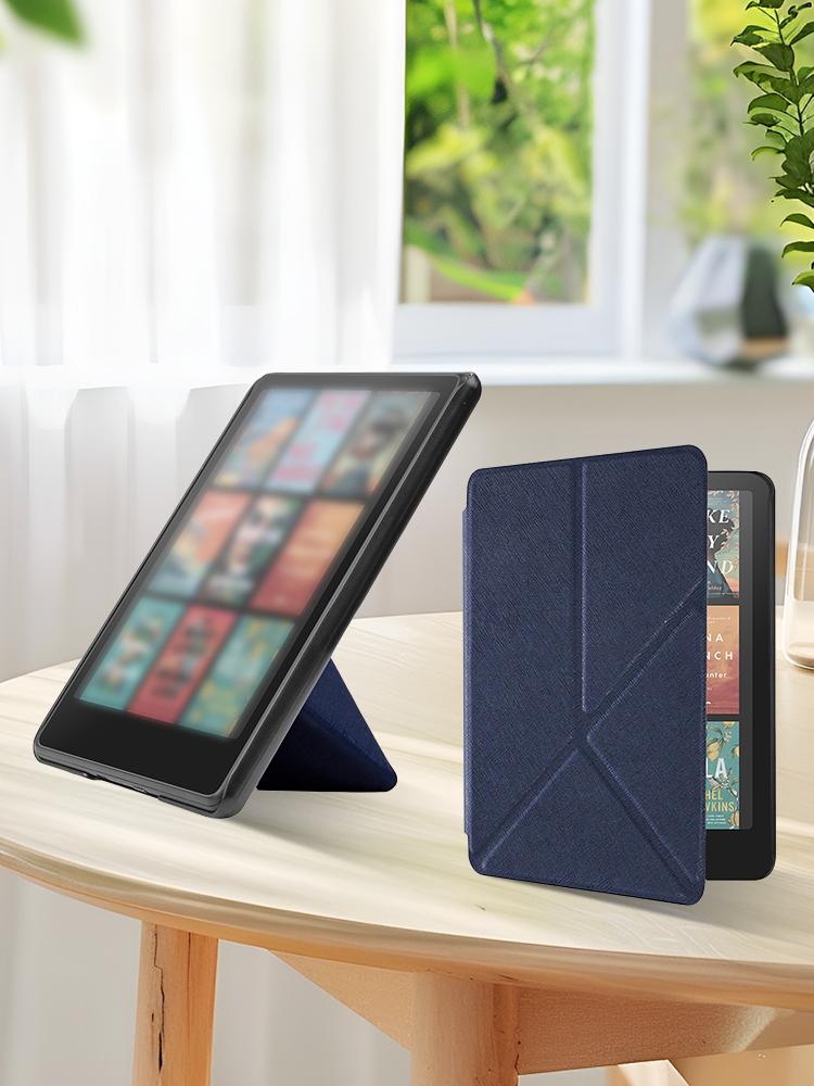Origami Standing Shell Cover with Magnetic PC Back Cover Ebook Case Waterproof for Kindle Paperwhite 12th Gen 2025 Released 7In