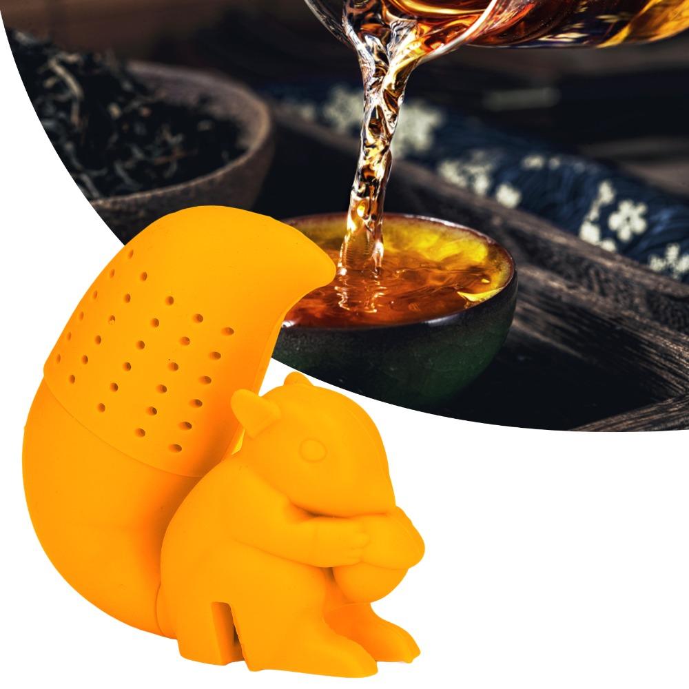 Silicone Squirrel Tea Infuser Food Grade Squirrel Tea Filter Squirrel Tea Strainer Tea Brewing