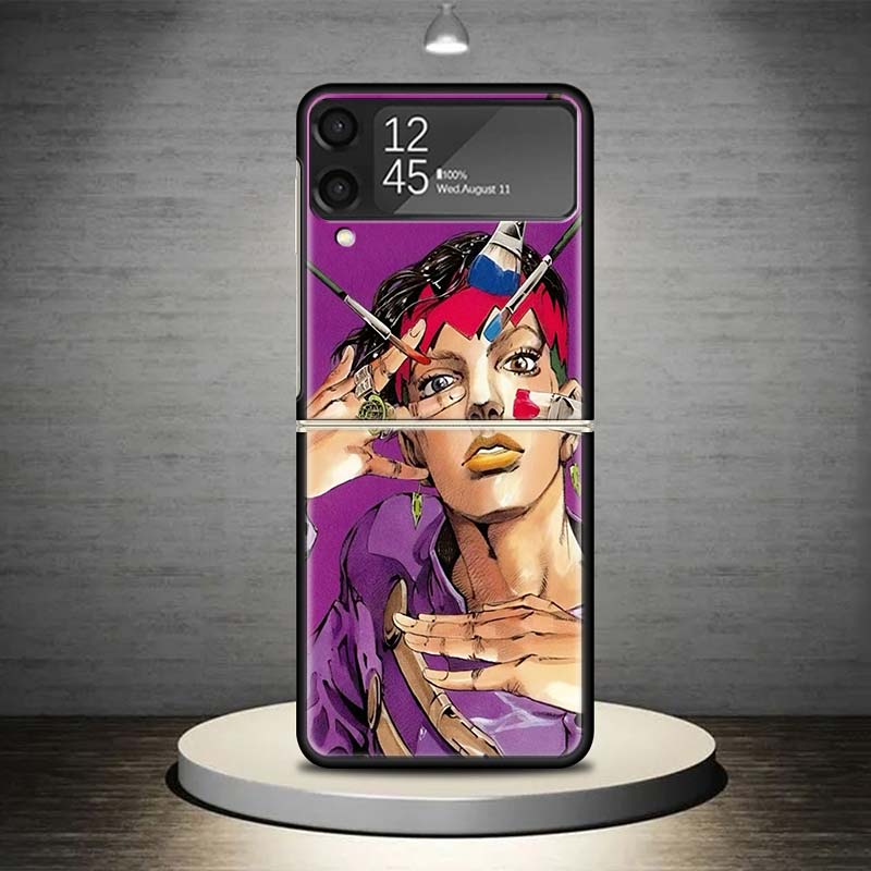 JoJo Adventure Rohan Kishibe Phone Case For Samsung Galaxy Z Flip 7 6 5 4 3 5G Shockproof Cover Z Flip7 Flip6 ZFlip5 Flip3 Flip4