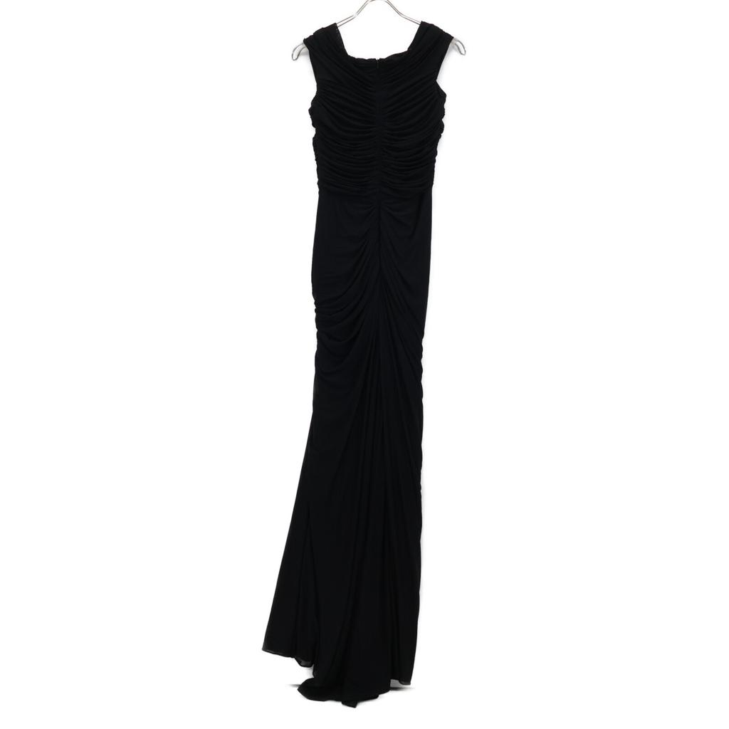 Tadashi Shoji 738814LJ Black Mesh Long Dress Dress XS blackUsed