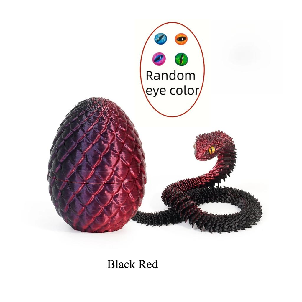 3D Printed Snake Egg and Dragon Egg Toys Fully Articulated Snake Dragon Collection Surprise Simulation Toy Decoration