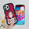 Blue Lock Ranze Kurona Wavy Edge TPU Mobile Phone Case for iPhone 17 16 15 14 13 12 11 Air Pro Max Plus Colorful Cover