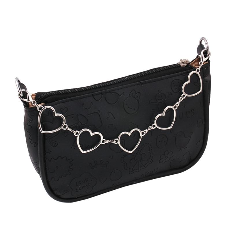 5Pcs Fashionable Purse Chain Set Unique Bag Chain Metal Bag Straps Alloy Texture Handbag Chain Suitable for Bag Handbag