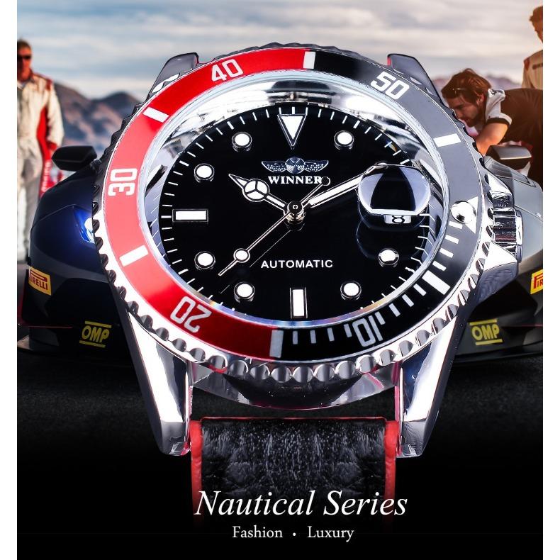 T-winner Ерлерге арналған сәнді демалысқа арналған Water Ghost автоматты механикалық сағаттары