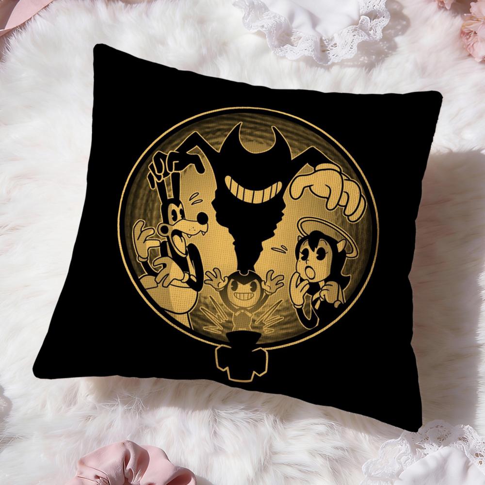 Cartoon Bendy Machine BATIMS Cushion Cover Premium Comfort Reversible Pillow Cove -Two In One Design for Any Room & Car Interior