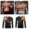 Warrior Single Pauldron Faux Leather Shoulder Armors for Party Cosplay Halloween Medieval Vikinge Shoulder Cover Cape