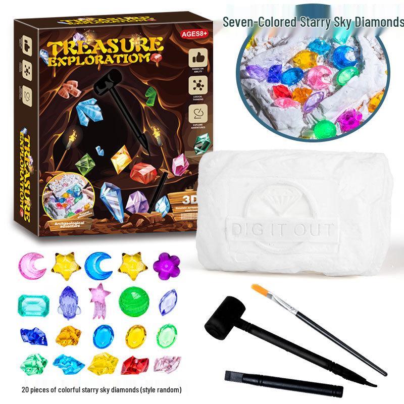 DIY Dinosaur Fossil Excavation Kit for Kids - Blind Box Archaeological Toy Set