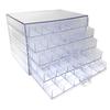 East Leaf Bead Cabinet, Nail Storage Box, Small Organizer, Accessories, Small Organizer [5 Tiers, 120 Grids, Clear Acrylic, 21.5x14.5x15cm]