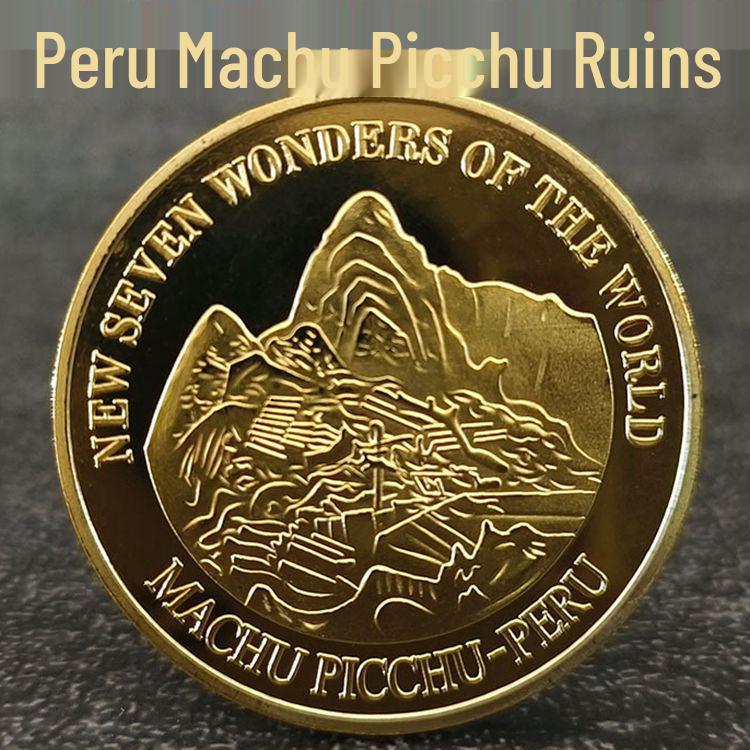 Seven Wonders Medals: Great Wall, Pyramid, Taj Mahal Commemorative Coins