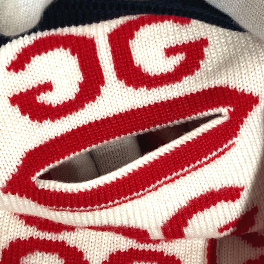GUCCI logo neck warmer Accessories Scarf wool Red/White