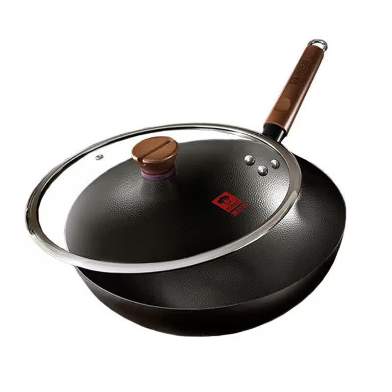 Kobach 32cm 0-Coating Forged Wrought Iron Wok