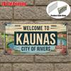 D Flat D Flat pc Vintage Metal Sign Only for Decoration Outdoor Wall Art (cm  cm) Welcome to Kaunas Sign C
