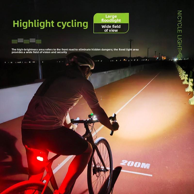 All-aluminum Highlight Charging Cycling Headlights Bicycle Lights Mountain Bike Headlights