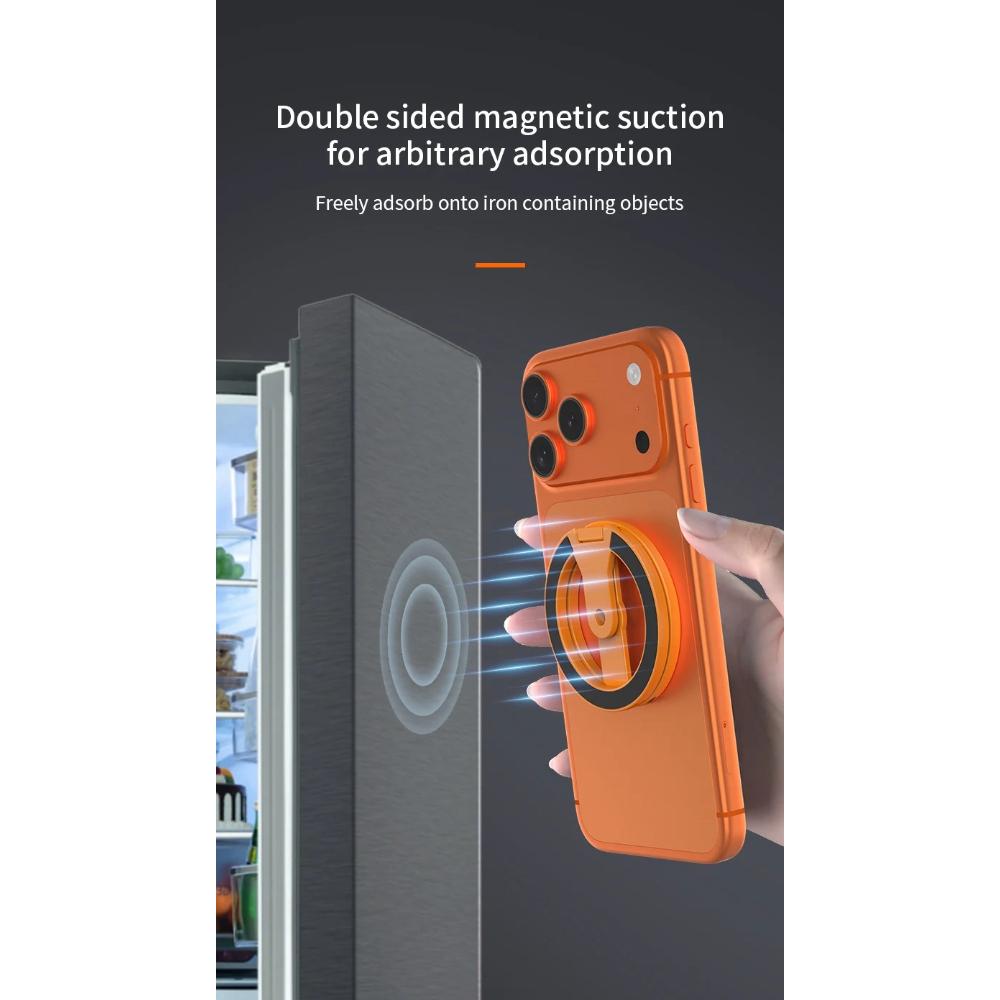For magsafe Magnetic Phone Holder, Double-sided Magnetic Ring Buckle, Rotating And Folding Metal Stand Support Bracket Grip