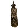 Halloween-Umhang, feine Verarbeitung, Cosplay-Kostüm, Anzieh-Sternmuster-Hut für Halloween-Weihnachtsfeiern