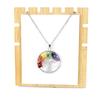 Silver Hand-Wound Colorful Crystal Gravel Tree Root Tree Of Life Pendant Necklace N112