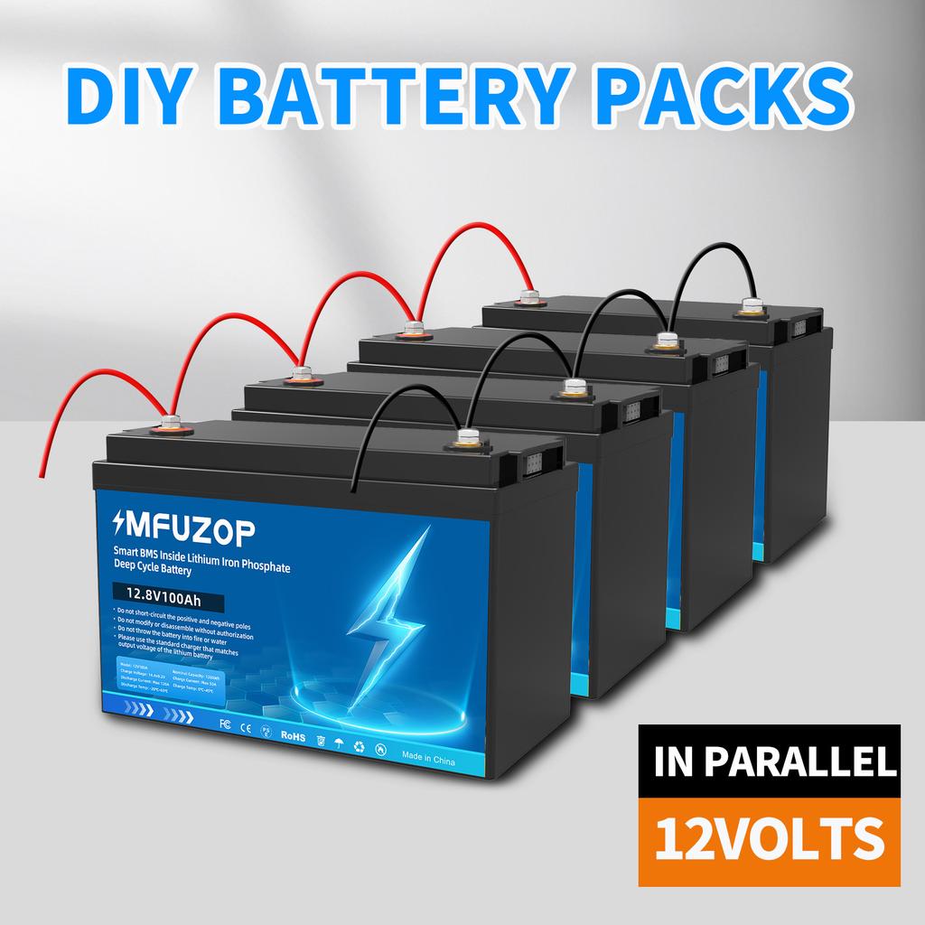 US EU Lager 6000 Zyklen Batterie 12V 24V 100Ah 200Ah Lifepo4 Lithium Batterie Solarenergie mit Smart BMS für Energiespeicherung