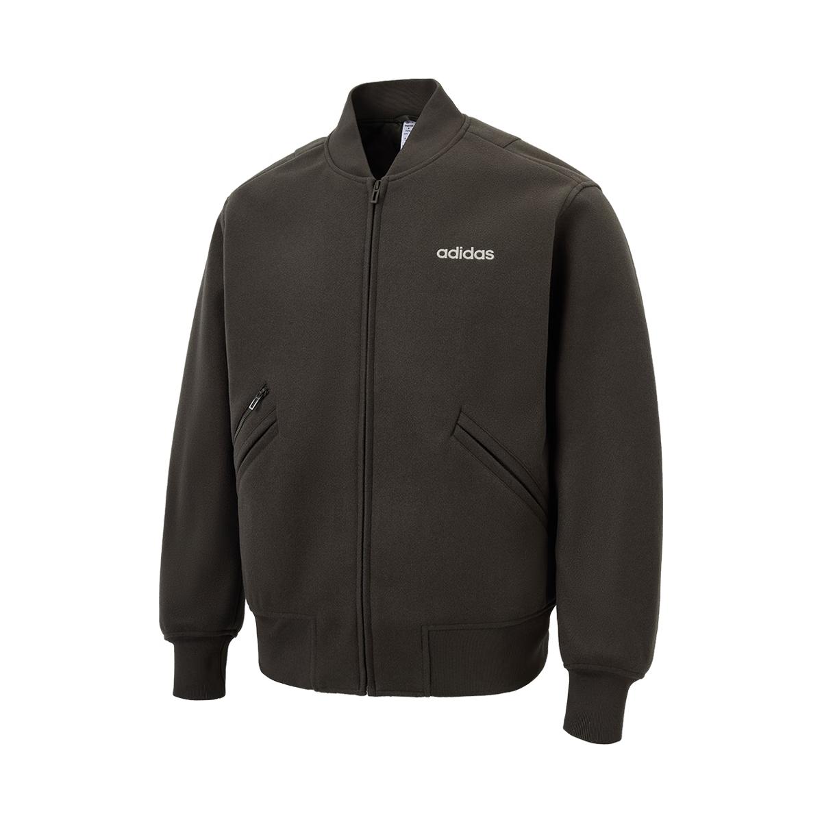 Adidas Sportswear Baseball Collar Padded Warm Jacket Unisex Black JL9566 S