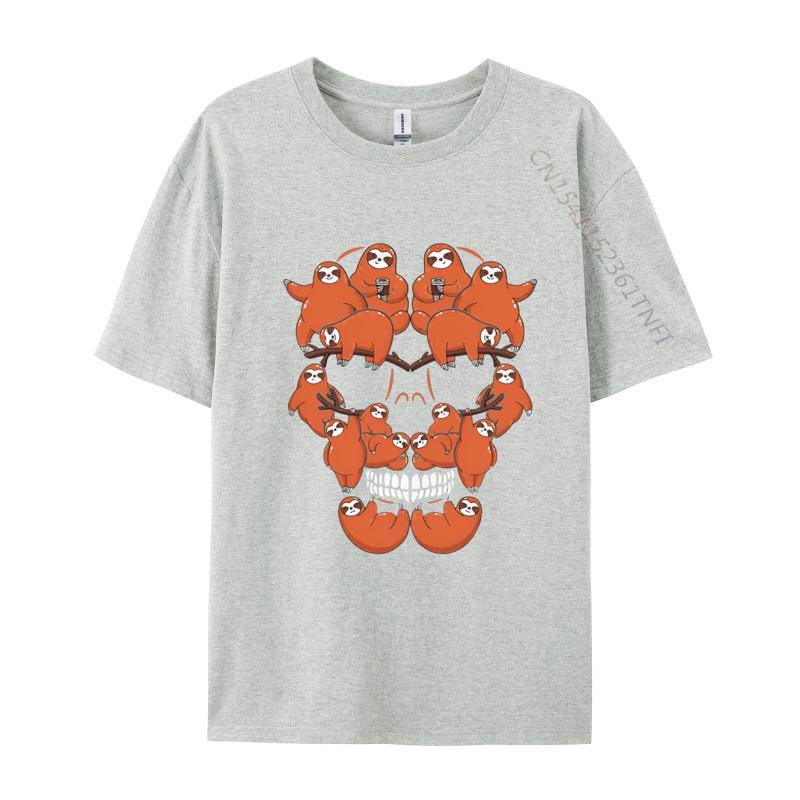 Halloween Art Installation Skull Tshirt Mens T Shirts Funny Printed Tee Tops Vintage Sweetwear Black