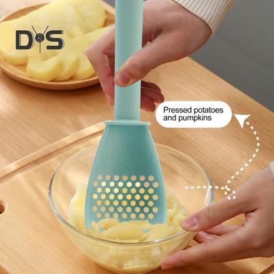 Schiacciapatate approfondito, impugnatura comoda, eccellente cucchiaio innovativo per scolapasta, spremiaglio e patate