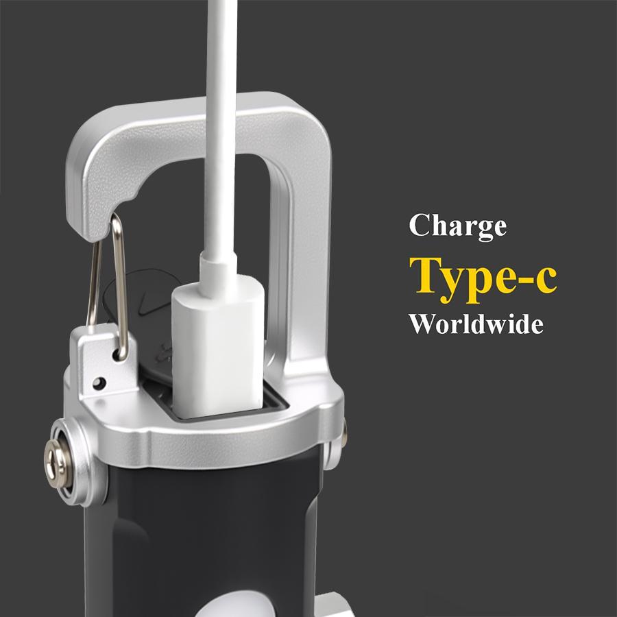 Multifunctional COB LED Keychain Light Portable Rechargeable Hanging Flashlight for Outdoor Keyring Lamp Camping Pocket Lamp