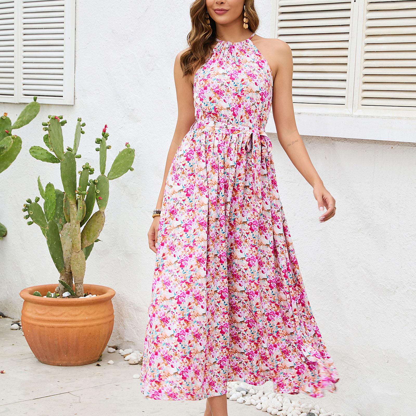 

Модная женская летняя повязка без рукавов с бретельками и принтом, майка, юбка