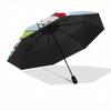Hello Kitty,Painting Automatic Folding Umbrella-Simple 8-Rib Design, Bright Cartoon Pattern, Durable Iron Frame, Suitable For Travel, Outdoo