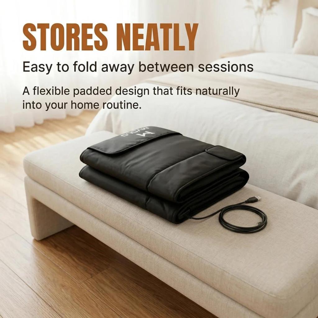 Mvolo® Infrared Sauna Blanket – Home Heat Therapy Blanket for Relaxation & Comfort – Includes Towel