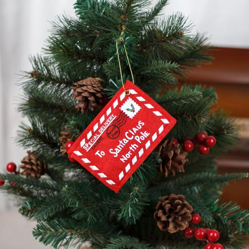 10 st Jul Non-woven Kuvertpåse Julgranshängande Kort Hållare Tomtens Presentpåse Dekoration Vadderat Kuvert Koreansk Kontorsmaterial