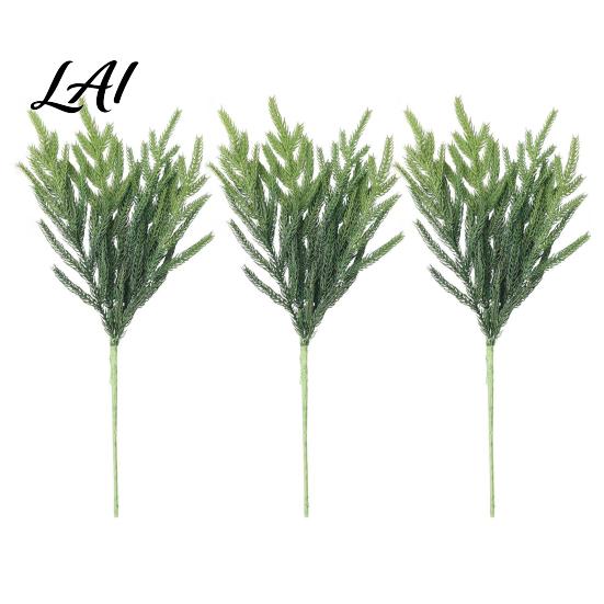 Decorative Plants for Mantels And Tables 17.7" Lifelike Touch Artificial Norfolk Pine Branches Vase Christmas Faux Stems Fake Indoor Botanical