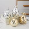 Ceramic Electroplated Golden Apple Pear Ornaments Modern Creative Home Decor Living Room Desktop Decoration Light Luxury Handicrafts