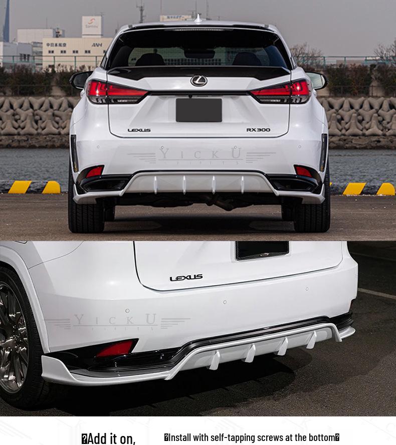 20-22 Lexus RX300 Carbon Fiber Body Kit: Front Lip, Fog Light Covers, Rear Lip, Fender Flares, Side Skirts