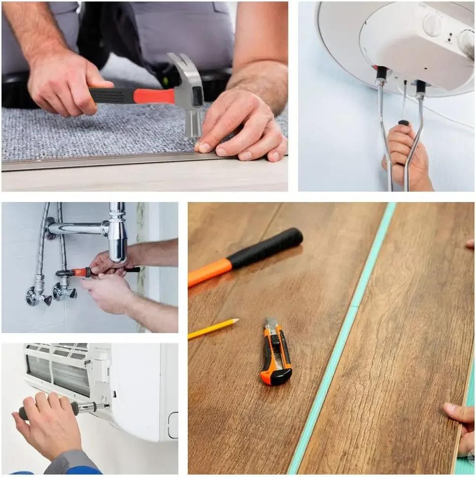 102PCS Household Tool Set Hardware Tool Box Electrician's Hardware Set Car Repairing Tools Woodworking Tools Combination Set