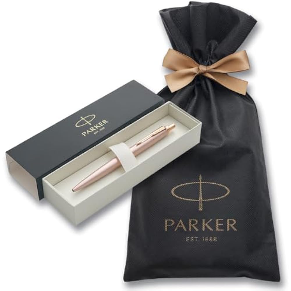 PARKER 2122659ZV3 Parker Ballpoint Pen, Jotter XL, Pink Gold, PGT, Medium, Oily Brand, Wrapping B...