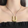 Tooxika Niche Personality Metal U-shaped Glossy Horseshoe Irregular Pendant Necklace Simple Luxury Collarbone Chain