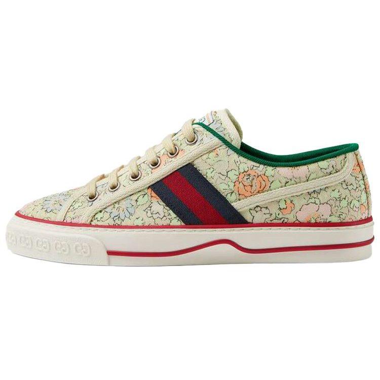 Gucci Liberty of London X Gucci Wmns Tennis 1977 'Floral - Mint Green' Women's 606110 2I410 3960