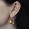 New Trendy Personality Round Spiral Leaf Earrings, Women Exaggerated Design Earrings Earrings, Fine Jewelry Acero Inoxidable