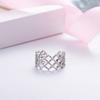 Lindon Classic Copper Alloy Zircon Ring Ladies Jewelry Wedding Promise Party Gift