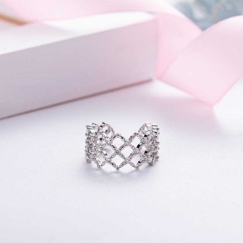 Lindon Classic Copper Alloy Zircon Ring Ladies Jewelry Wedding Promise Party Gift