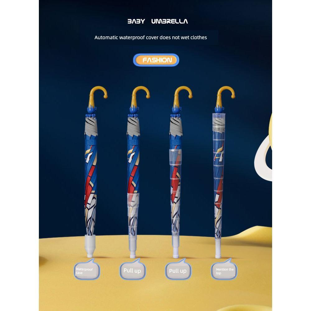 Otte Kids Sunny Umbrella Boy Man Girl Kindergarten Automatic Baby Lightweight Children Primary School Students Go to School Small!
