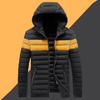 Men Winter Warm Hooded Patchwork Soft for Windproof Soft Coat  Jacket