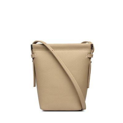 Fashionable Lady's Bag Mobile Phone Bag Lychee Pattern Bucket Bag Simple Single-shoulder Crossbody Bag