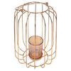 Gold metal candle lantern 21.5 cm