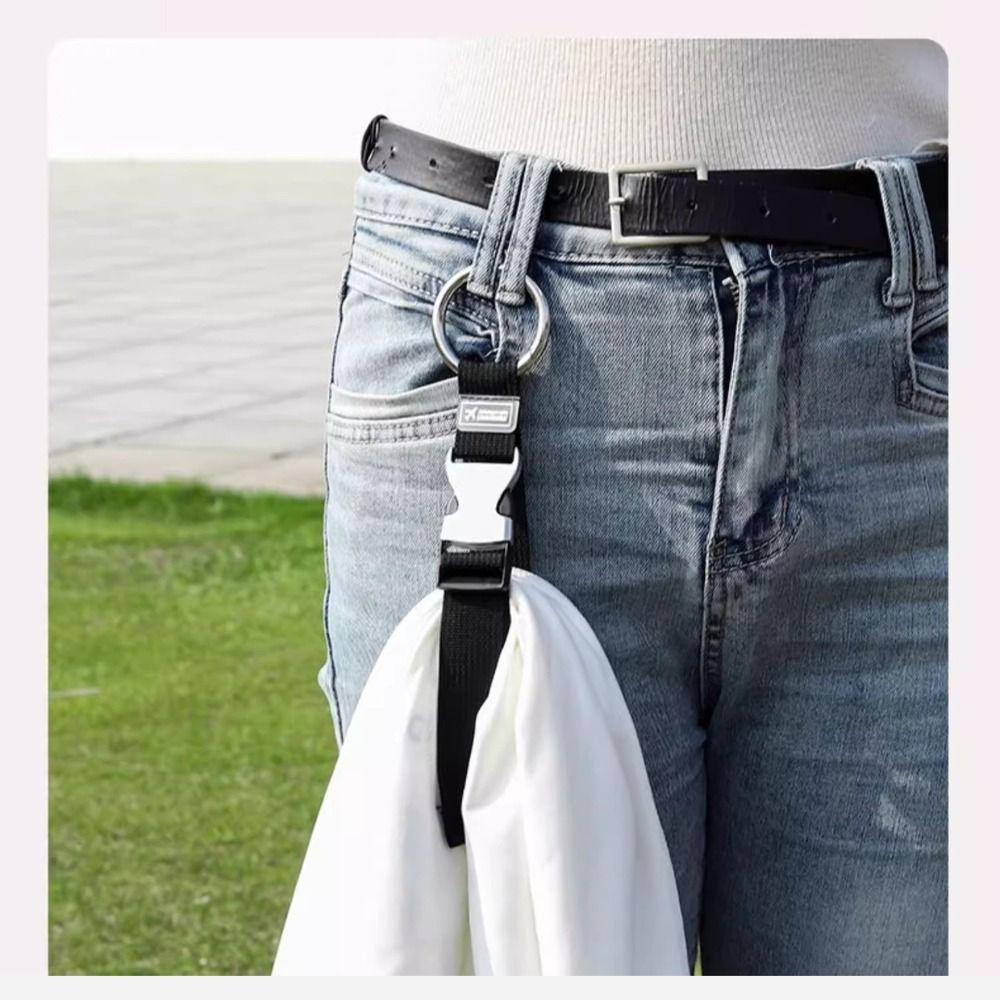 Jacket Gripper Handbag Clip Luggage Strap Add Bag Gripper Round Carabiner Trunk Holder Keychain Suitcases Belt Outdoor