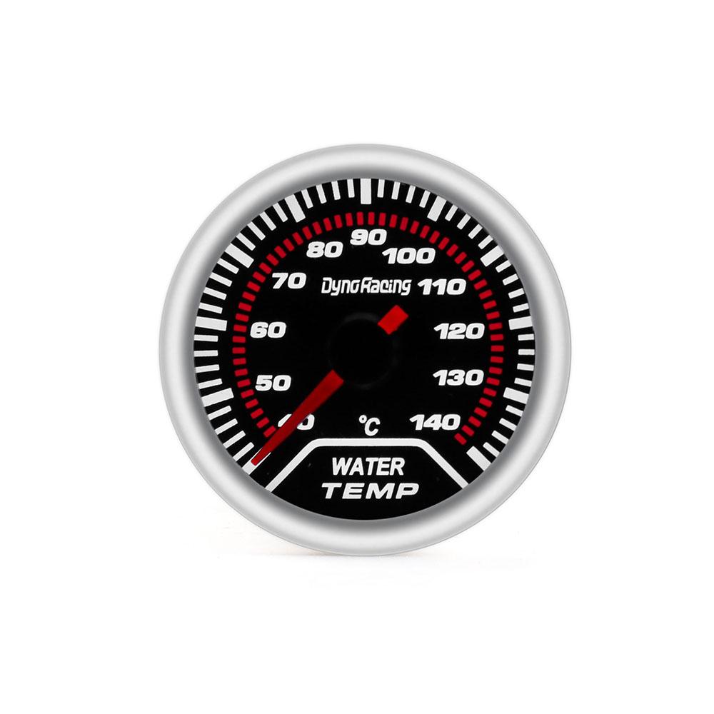 Dynoracing Auto Water Temp Gauge 2" 52mm Smoke Lens 40-140 Celsius Pointer Water Temperature Gauge Car Meter BX101946