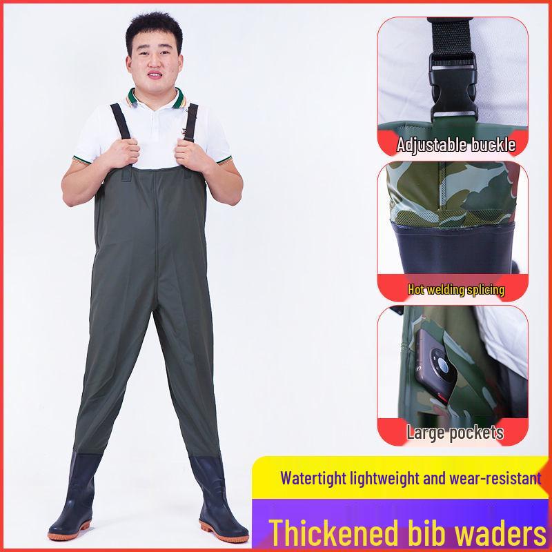 Waterproof Wear-Resistant Fishing Waders with Non-Slip Boots
