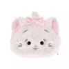 Disney Marie The Aristocats Pouch Face ( HUWAHUWA ) Japan NEW Disney Store